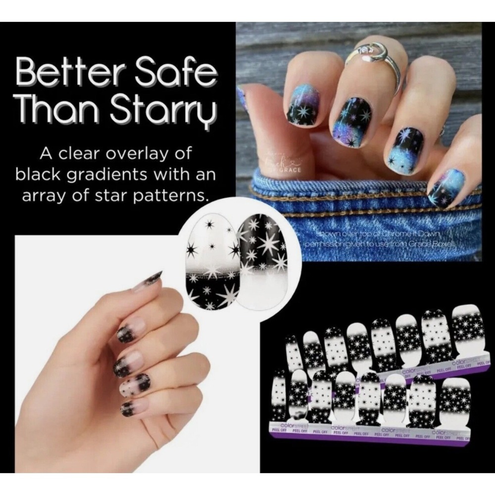BETTER SAFE THAN STARRY Color
Street Nail Polish Strips (Retired) Clear
Overlay!